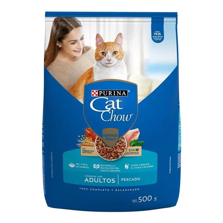 CAT CHOW 500 ADULTOS PESCADO Y MARISCOS