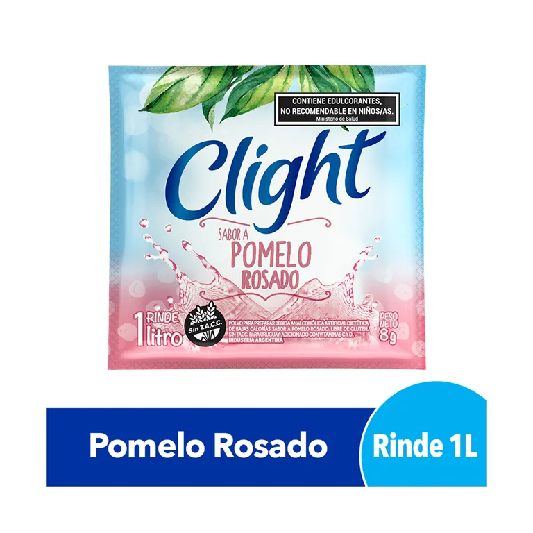 CLIGHT JUGO POLVO X8G POMELO ROSADO