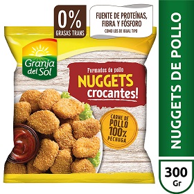 GRANJA DEL SOL NUGGETS 300G.POLLO CROCANTES