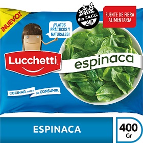 LUCCHETTI ESPINACA CONGELADA 400G.