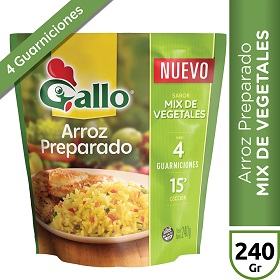 GALLO ARROZ PREPARADO 240G.MIX VEGETALES