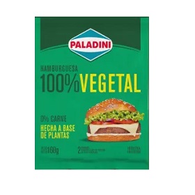 PALADINI HAMBURGUESA 100% VEGETAL X 2U.160G.