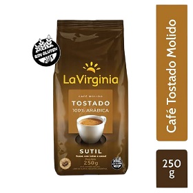 LA VIRGINIA CAFE ARABICA SUTIL X250G TOSTADO