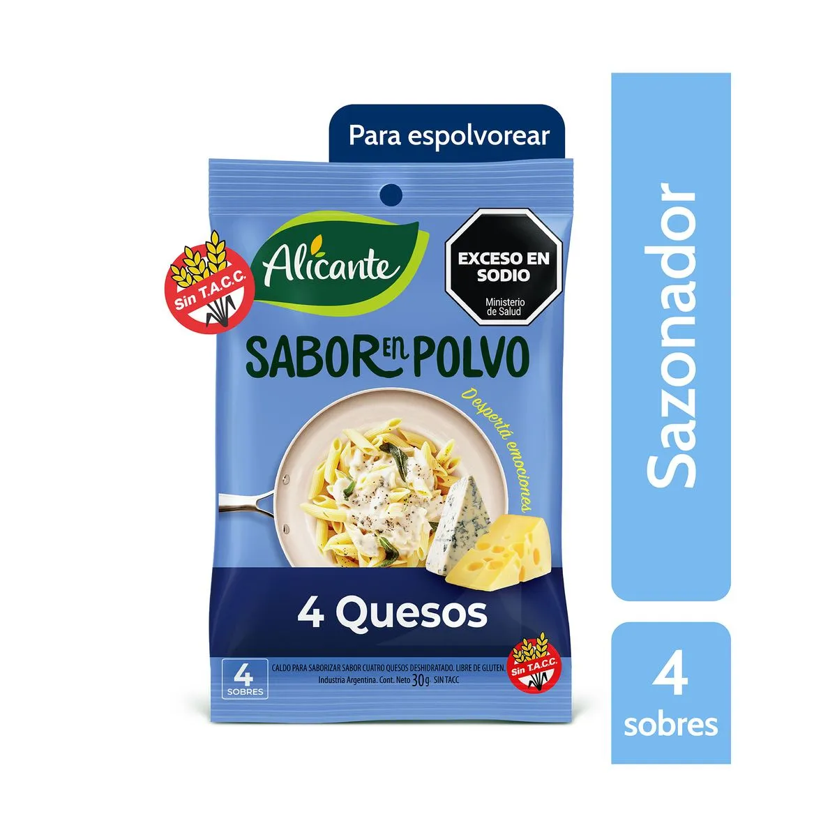 ALICANTE SABOR POLVO X7.5G 4 QUESOS
