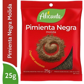 ALICANTE PIMIENTA NEGRA MOLIDA X25G
