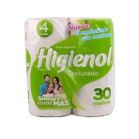 HIGIENOL PAPEL HIG.TEXTURADO 4 X 30M