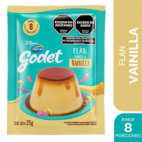 GODET FLAN VAINILLA X25G
