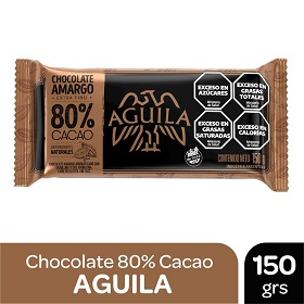 AGUILA 80%CACAO X150GR.