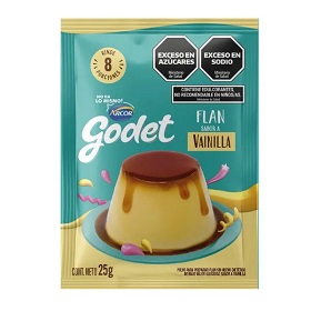 GODET FLAN VAINILLA X25G