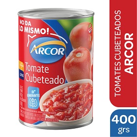 ARCOR TOMATE CUBETEADO 400 GRS.