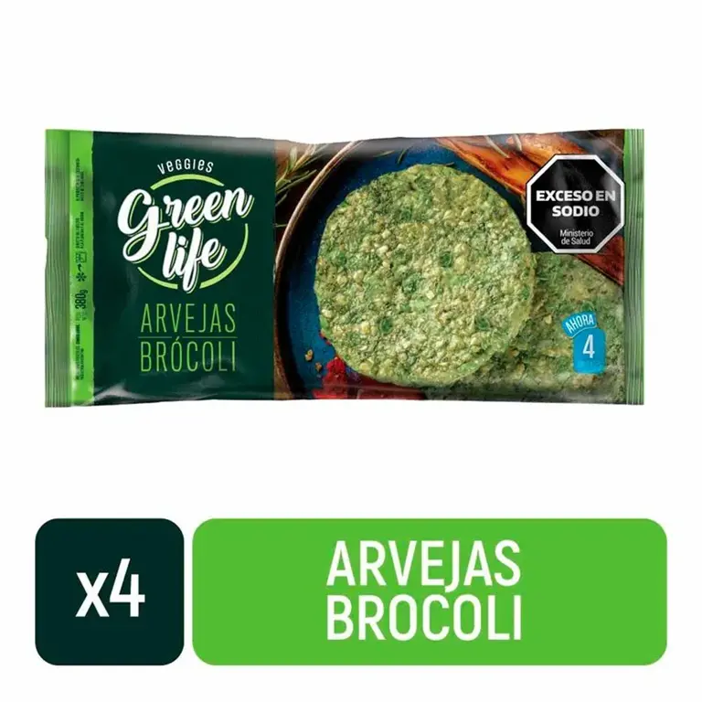 GREEN LIFE VEGGIES ARVEJA BROCOLI 4X95G