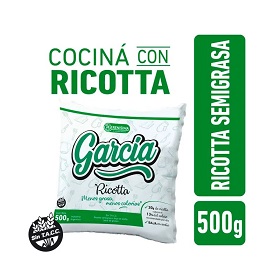 GARCIA RICOTA 500G.MENOS GRASA ,MENOS CALORIAS