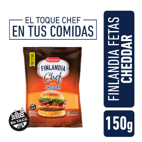 FINLANDIA CHEF QUESO CHEDAR FETAS 150G.