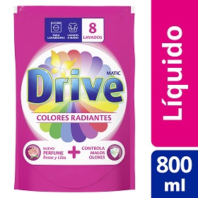 DRIVE JABON LIQ. MATIC 800ML COLORES RADIANTES