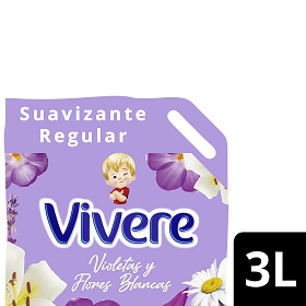VIVERE SUAV.  VIOLETAS Y FLOREZ BLANCAS 3L