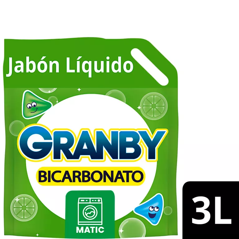GRANBY JAB.LIQ.MATIC 3L. DP BICARBONATO FRAG. LIMON