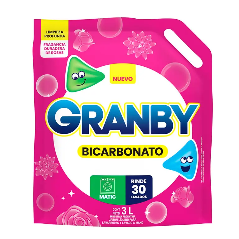 GRANBY JAB.LIQ.MATIC DP 3L. BICARBONATO FRAG.DE ROSAS