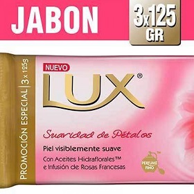 LUX JAB.TOC.X3 X125G SUAVIDAD DE PETALOS
