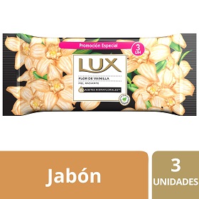 LUX JAB.TOC.3X125G. FLOR DE VAINILLA