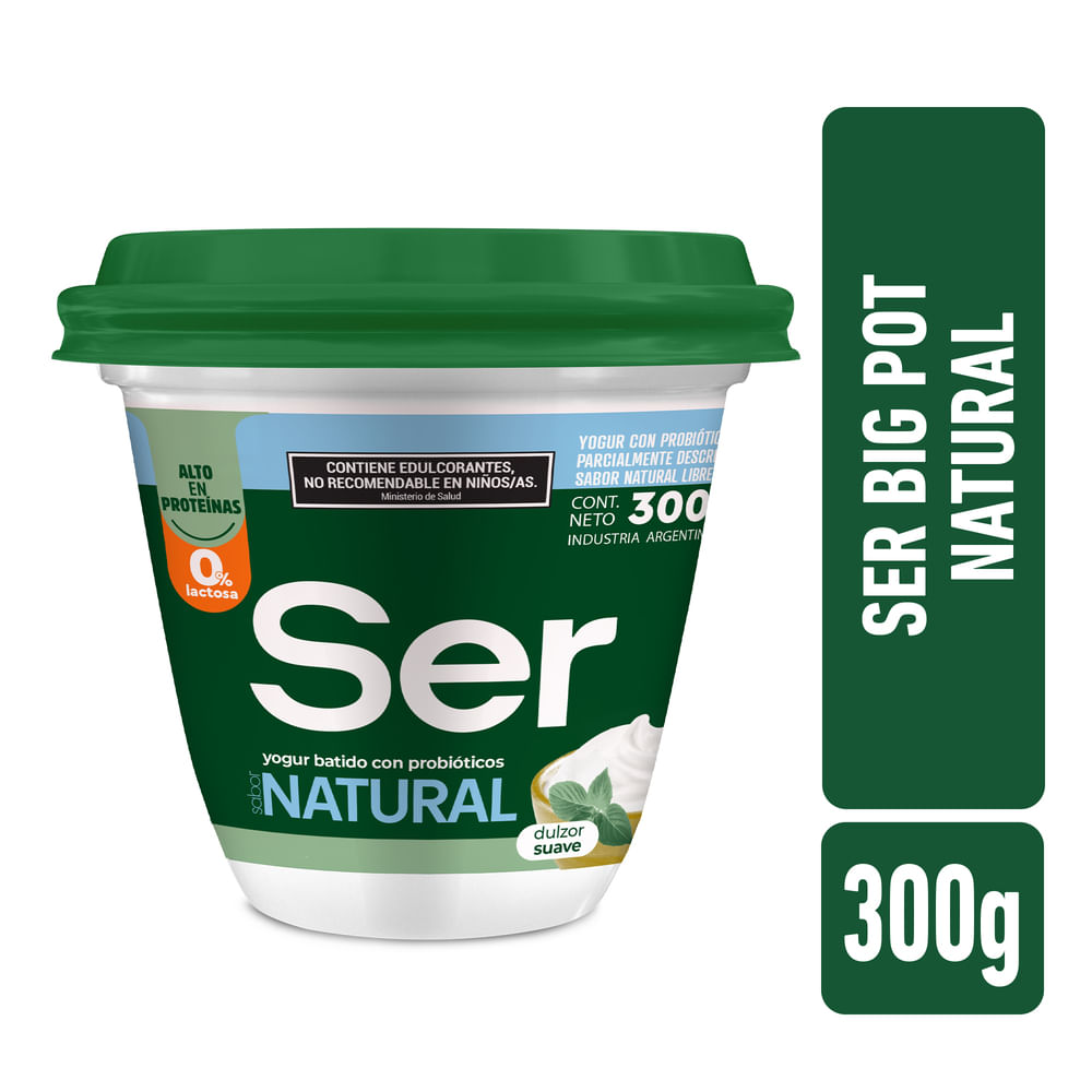 SER YOG. NATURAL X300G CON STEVIA