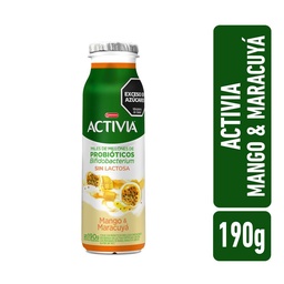 ACTIVIA BOTELLITA MANGO Y MARACUYA 190ML
