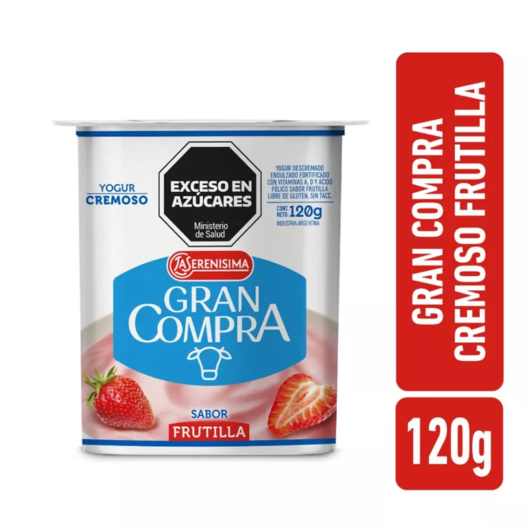 GRAN COMPRA YOG CREMOSO FRUTILLA 120G