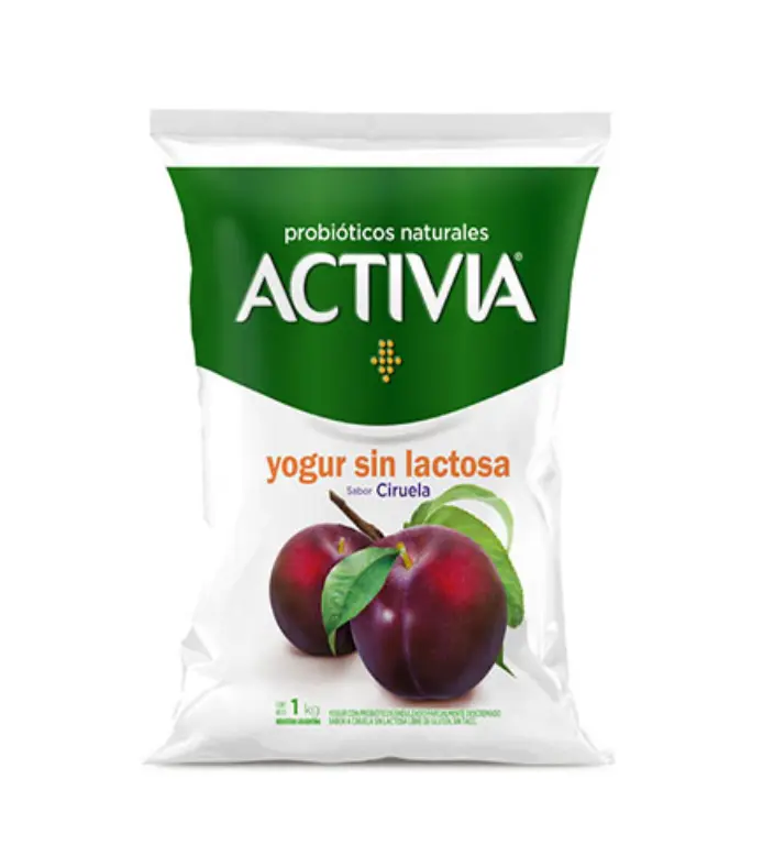 ACTIVIA YOG SACHET CERO LACTOSA  CIRUELA 1L