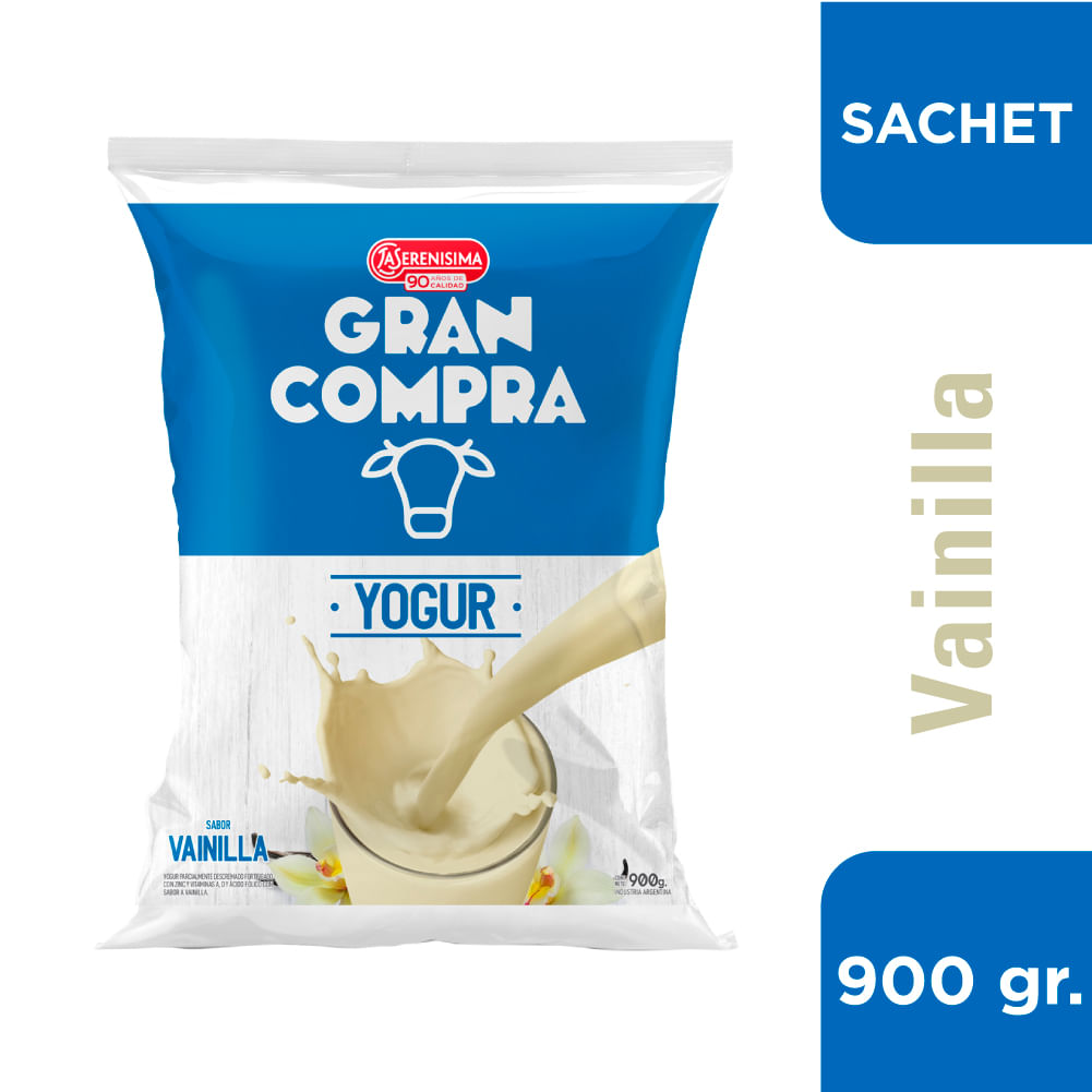 GRAN COMPRA YOG SACHET VAINILLA 900G