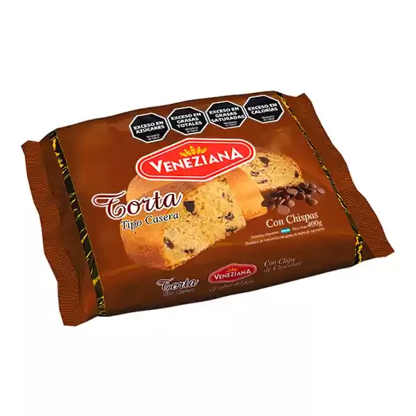 VENEZIANA TORTA TIPO CASERA.C/CHIPS.X400G.
