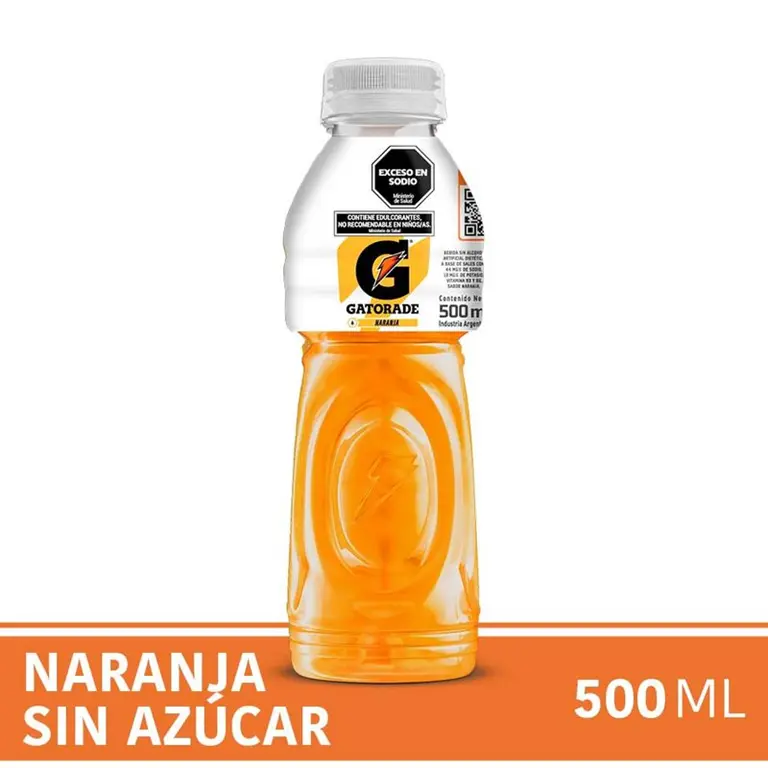 GATORADE BOT.500CM S/AZUCAR NARANJA