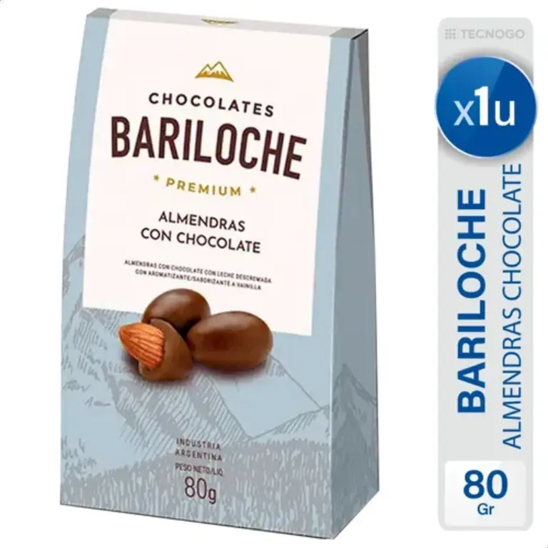 BARILOCHE ALMENDRAS C/CHOCOLATE X80G