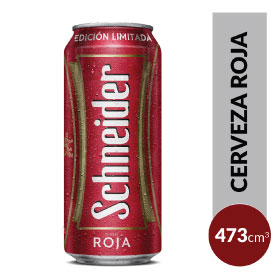 SCHNEIDER CERVEZA LATA 473CM ROJA