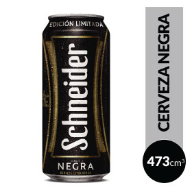 SCHNEIDER CERVEZA LATA 473CM NEGRA