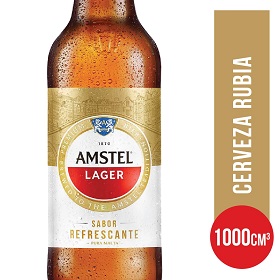 AMSTEL LAGER CERVEZA BOT.1L.