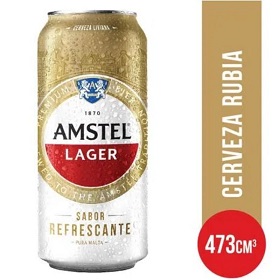 AMSTEL CERVEZA LAGER LATA X 473CM