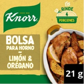 KNORR BOLSA HORNO LIMON OREGANO