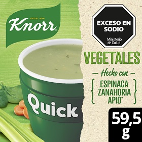 KNORR SOPA QUICK VEGETALES X59.5GR