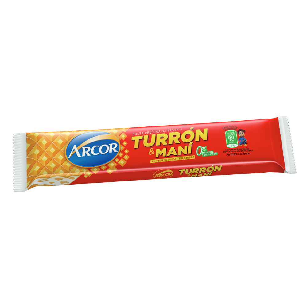 ARCOR TURRON OBLEA Y MANI 25G.