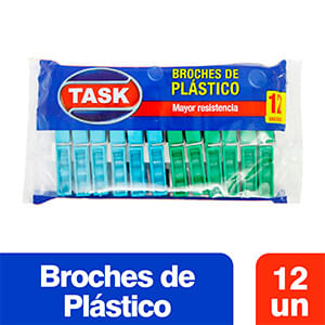 TASK BROCHE PLASTICO 12U.
