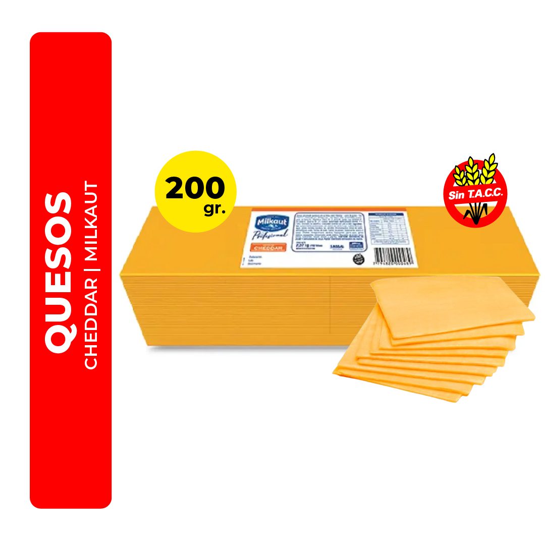 MILKAUT QUESO CHEDDAR 145G.FETEADO 12 FETAS
