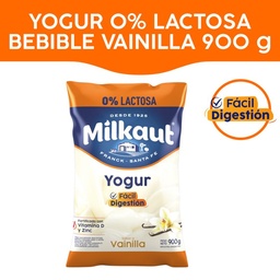MILKAUT YOG.SACHET 900G.0% LACTOSA VAINILLA