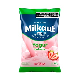 MILKAUT YOG. DES. FRUTILLA SACHET 900ML