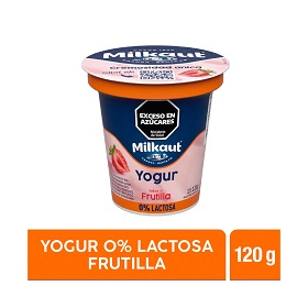MILKAUT YOG. 0%LACTOSA FRUTILLA 120ML