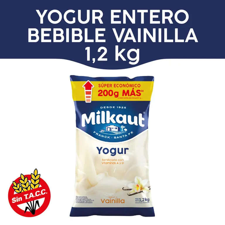 MILKAUT YOG. BEBL. VAINILLA 1,2KG