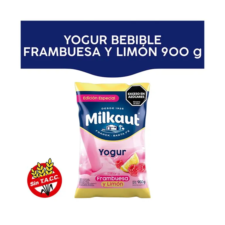 MILKAUT YOG. SACHET FRAMBUESA X900ML