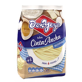 DON YEYO FIDEOS 500G.CINTA ANCHA AL HUEVO