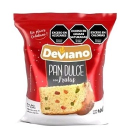 DEVIANO PAN DULCECON FRUTAS X400GR.