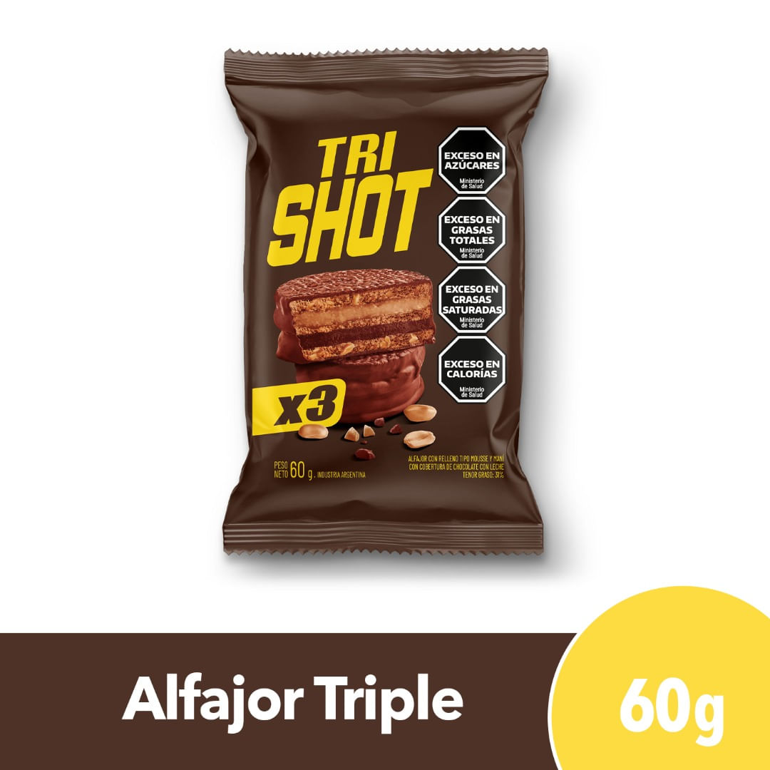 TRISHOT TRIPLE 60G ALFAJOR