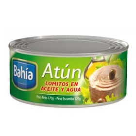BAHIA ATUN LOMITOS EN ACEITE Y AGUA 170