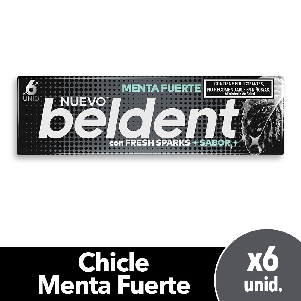 BELDENT CHICLE X10G MENTA FUERTA